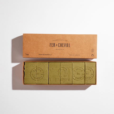SAVON DE MARSEILLE BARRE TRANCHÉE OLIVE 1KG